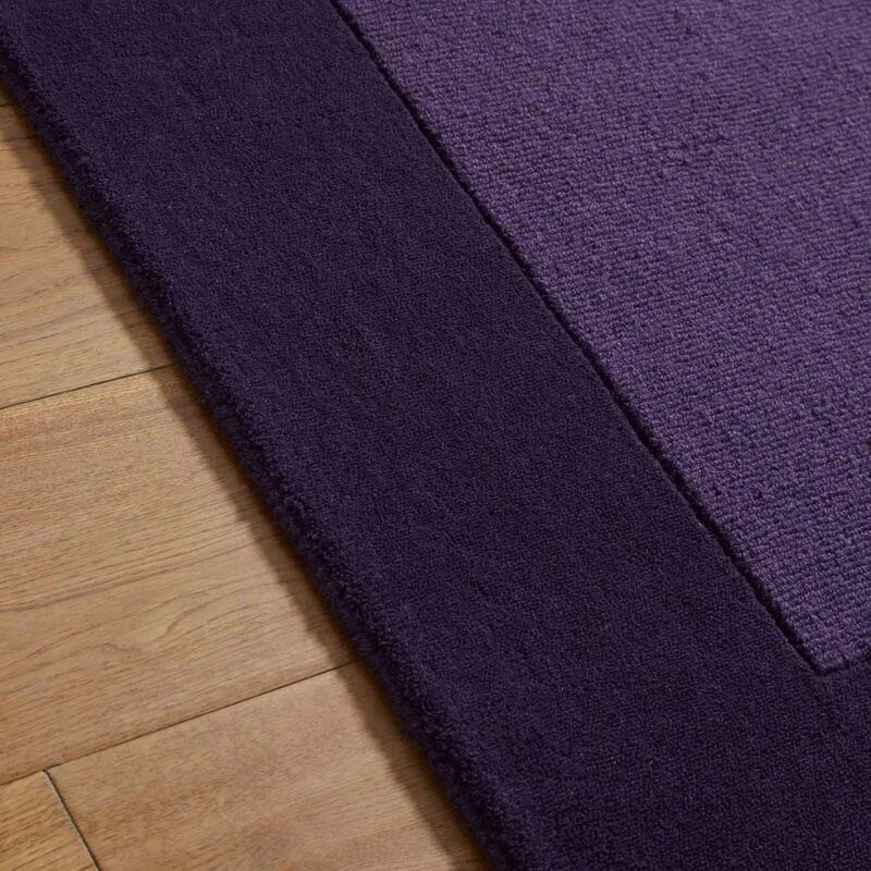 6x9 Modern Solid Purple Area Rug | Deep Area Rug | Handmade Living Room Carpet gallery