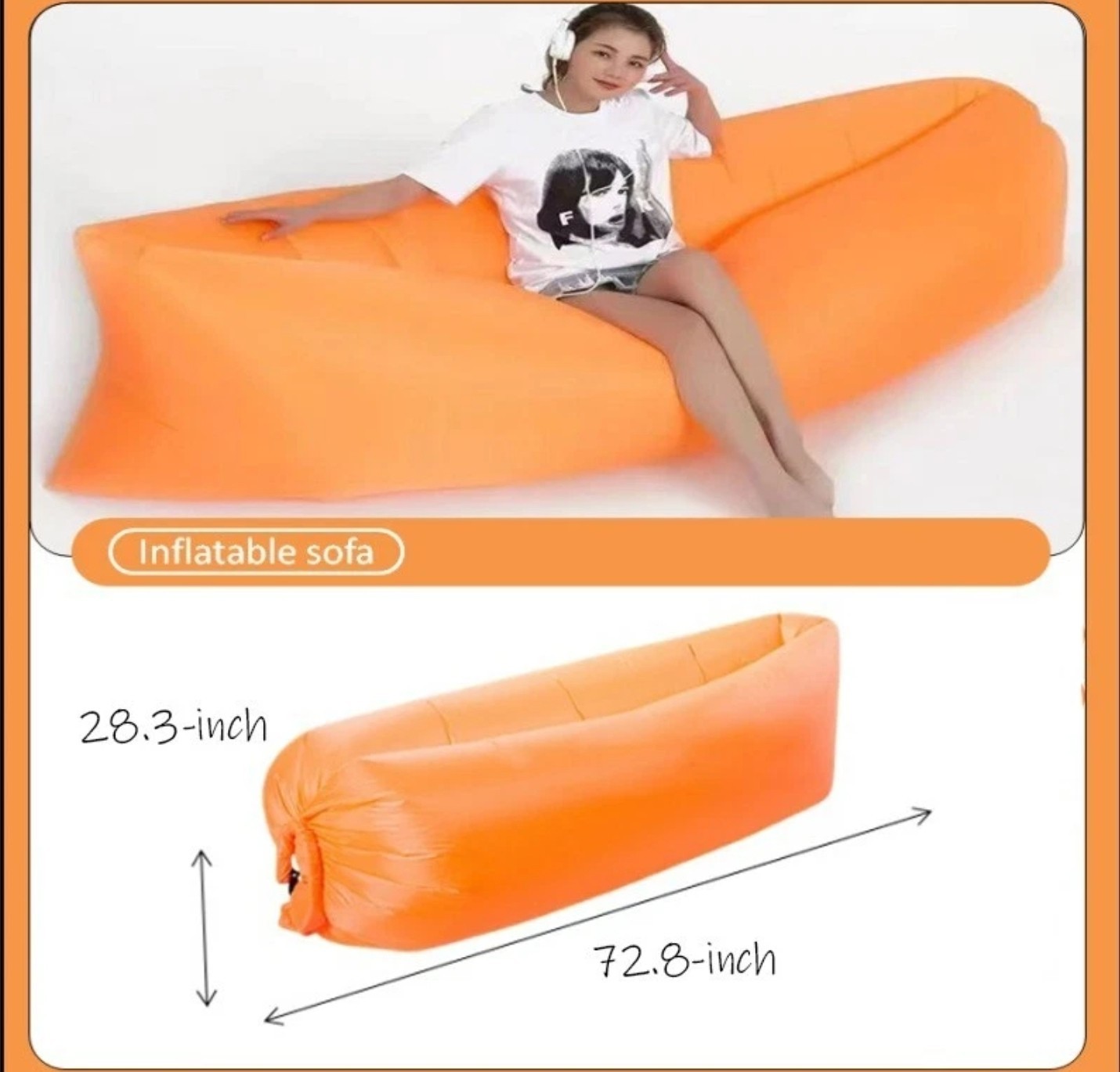 Inflatable Air Sofa Lounger Couch Bed Hammock Chair Lounge *RED* gallery
