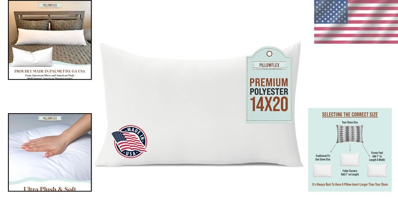 Ultra Soft Rectangle Pillow Insert - 14x20 Couch & Sofa Sham gallery