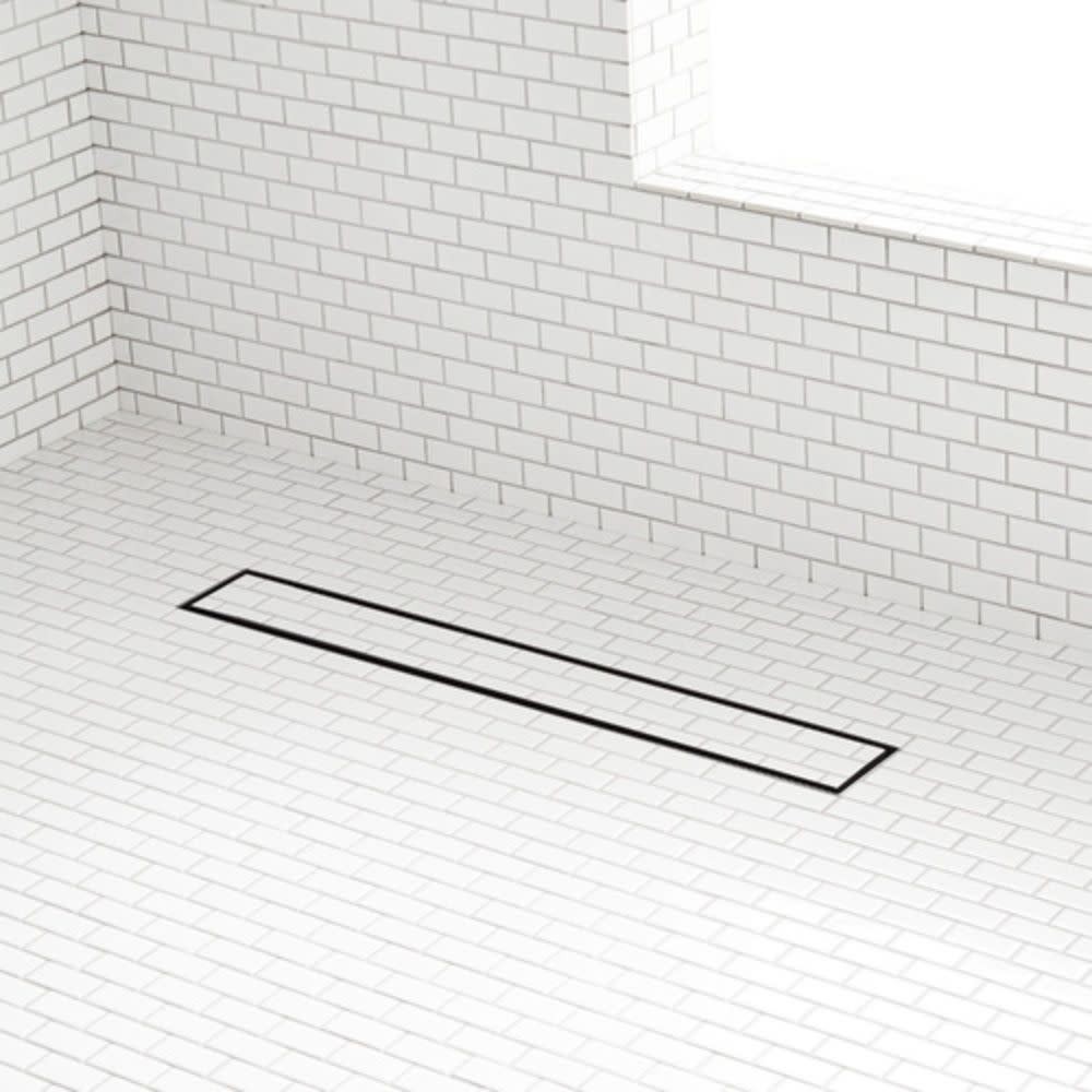 Signature Hardware Cohen 28” Linear Tile-In Shower Drain-MATTE BLACK(No Flange) gallery