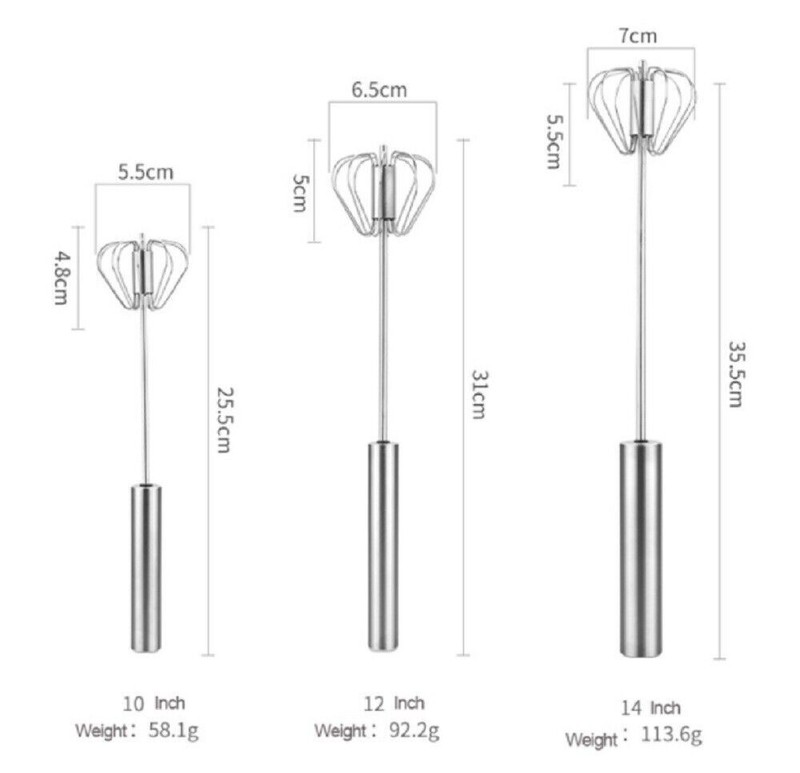 Semi-Automatic Egg Whisk Hand Push Egg Beater Stainless Steel Blender Mixer Whis gallery