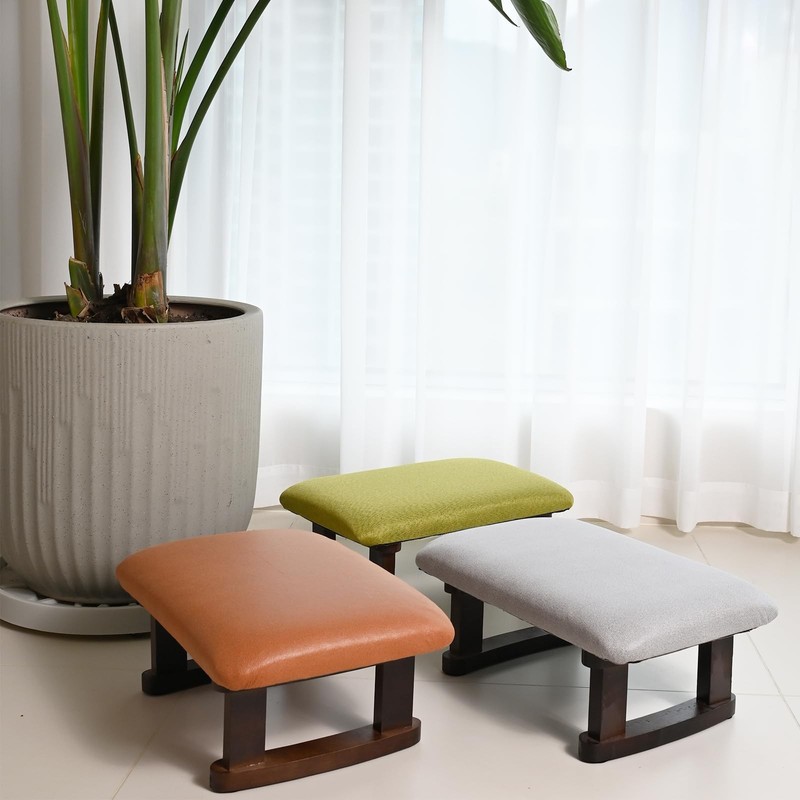Coolcapis Small Footstool Office Under Desk Ottoman Padded Hassock 16.141Cm X gallery