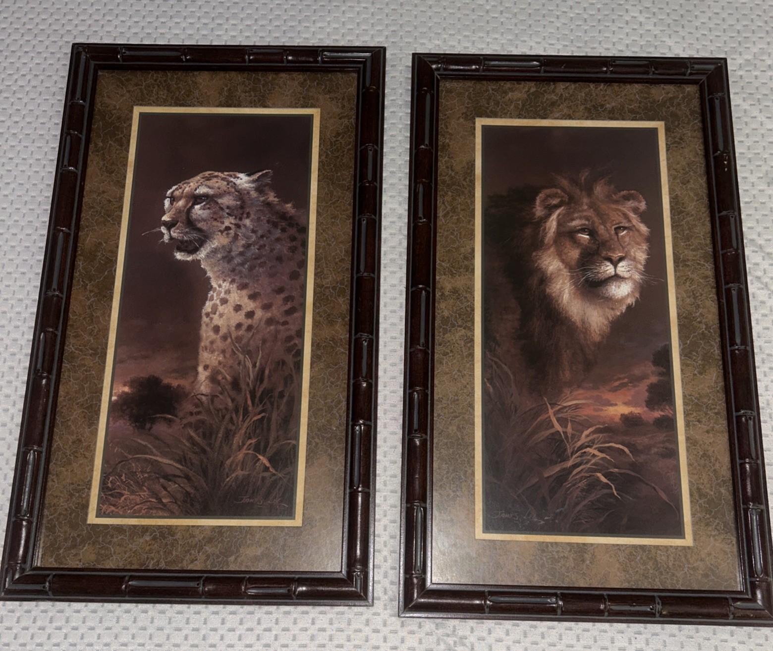 Home Interiors Jungle Safari Large Set Of Frames 2004 24x14” gallery