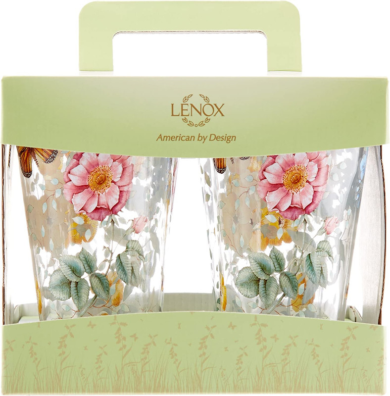 DRINKING GLASSES Butterfly Meadow Melamine Highball Glass Multi Set of 4 LENOX gallery