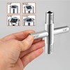 Pioleackflew 4 Way Sillcock Key Set 1/4", 9/32", 5/16", 11/32 2-Pack, Silver gallery
