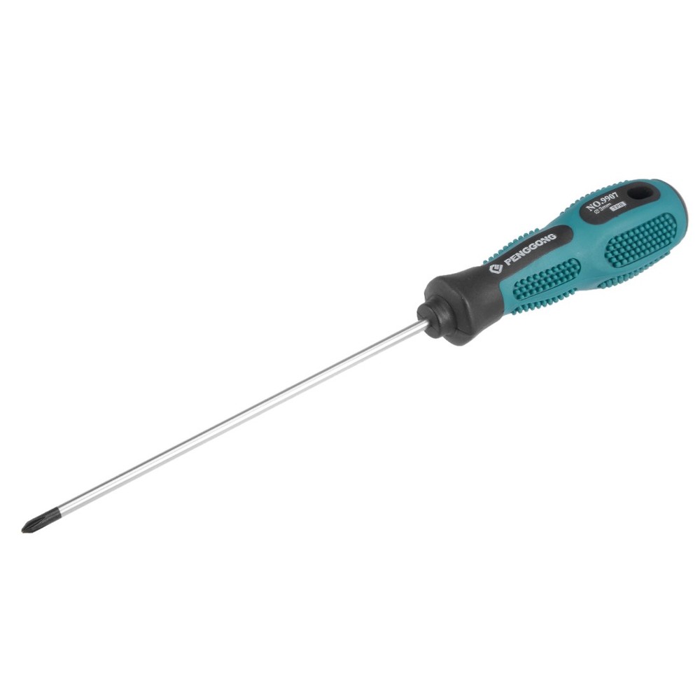 #0 Phillips Screwdriver 5 Inch Round Shaft Non Slip Comfortable Handle Green