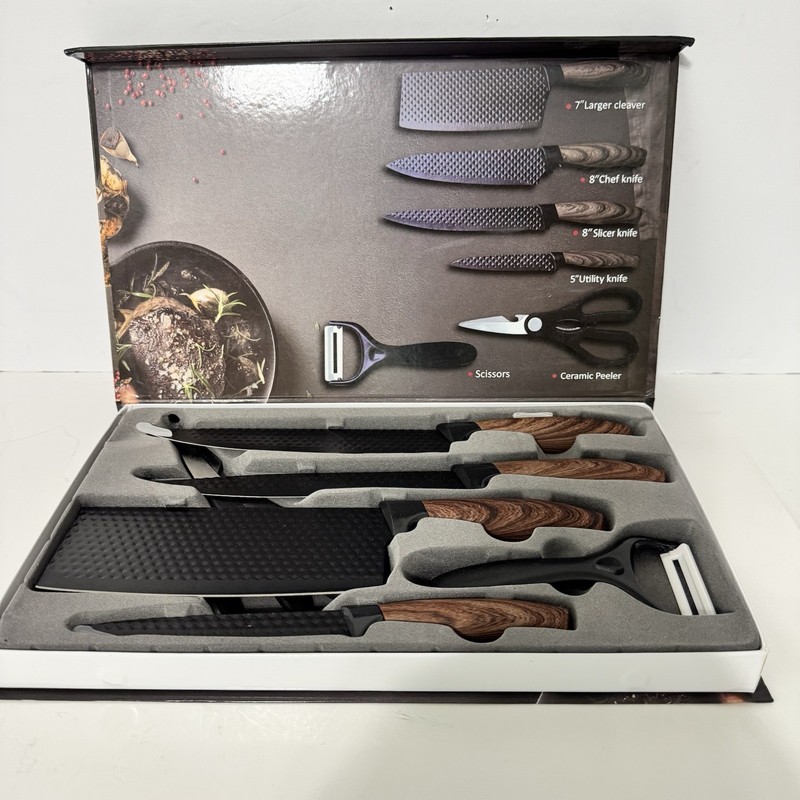 Home Chef Knife Set 6 Pcs, Assorted Kitchen Tools, Scissors, Peeler New In Box! gallery