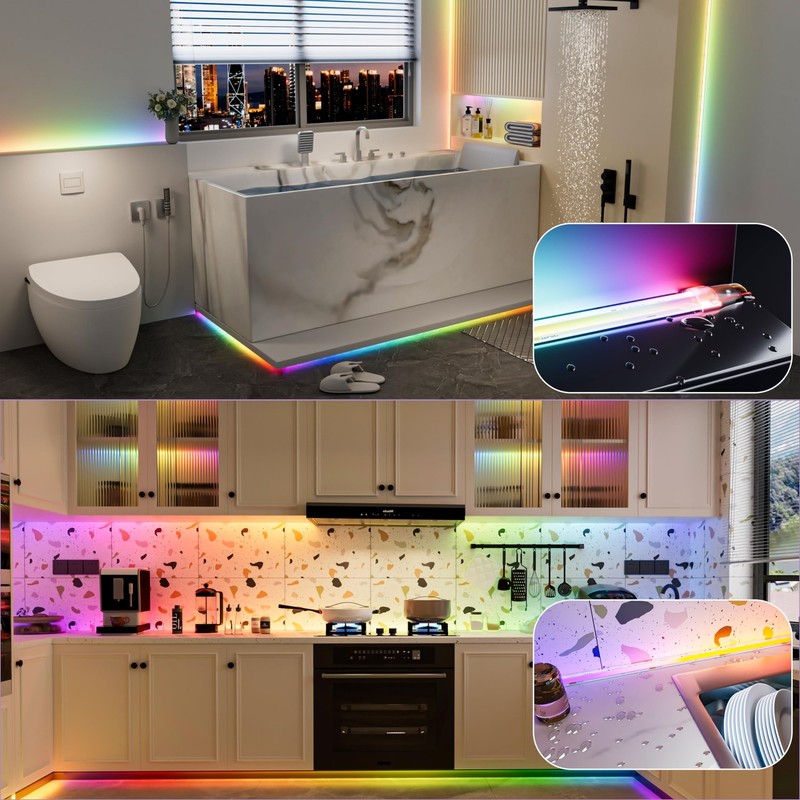 IP65 Waterproof RGB Smart IC COB LED Strip Light Addressable 24ft/7.5m,24V Co... gallery