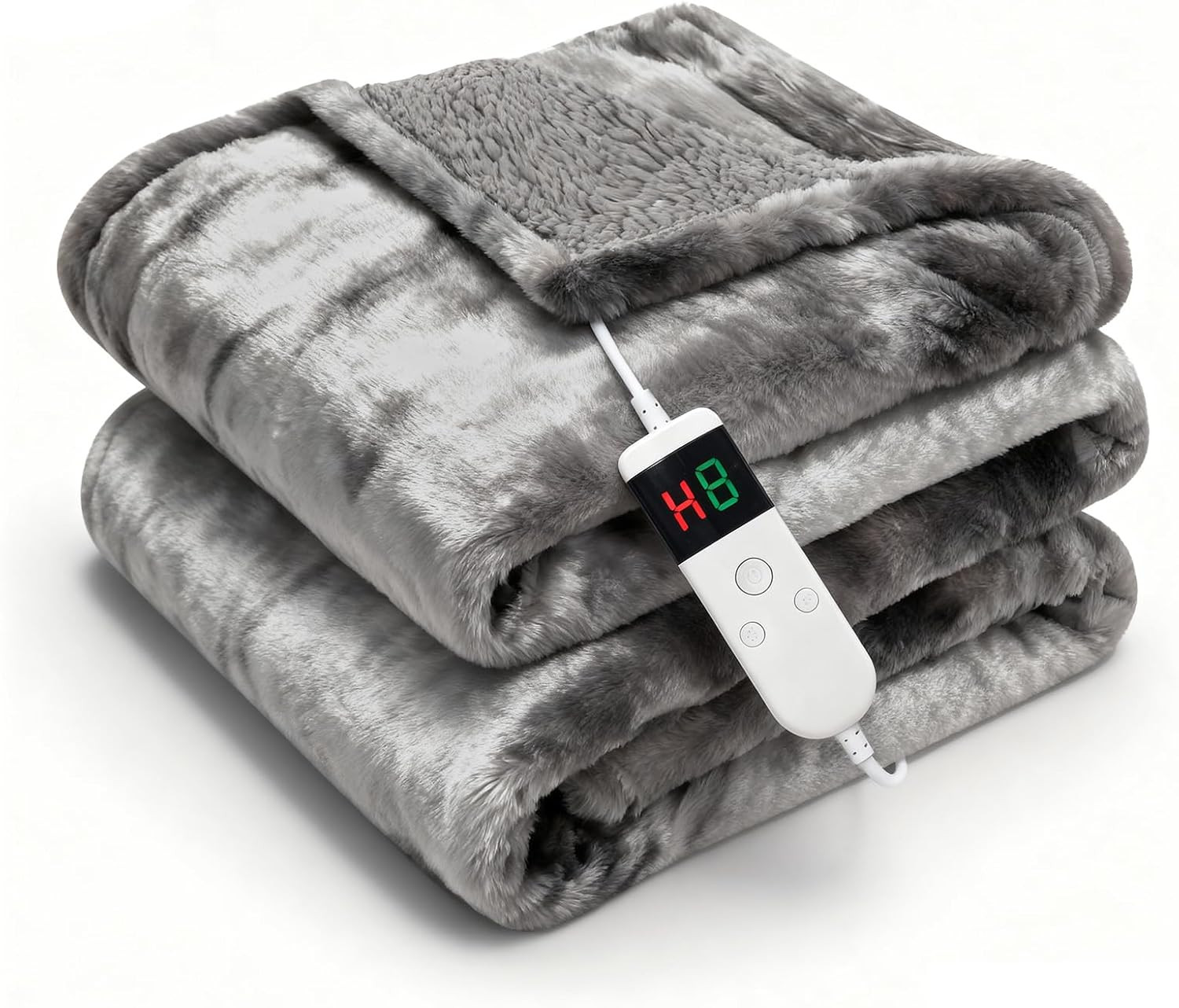 Electric Heated Blanket Throw 50''X60''Size Faux Fur Heating Blanket 10 Heating gallery