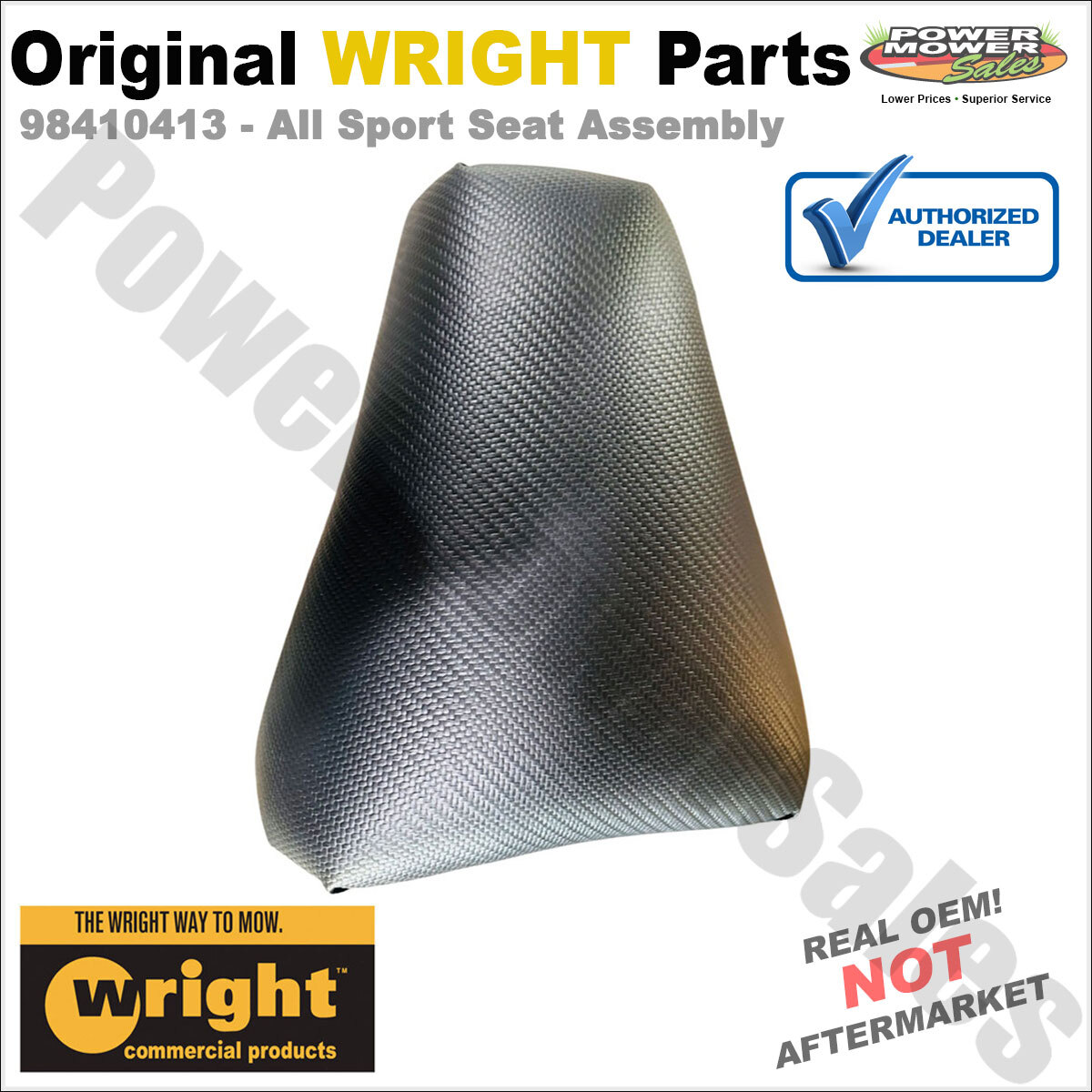 Wright Standard All Sport Seat Assembly for Lawn Mowers / 98410413 gallery