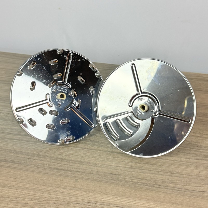 Two Cuisinart DLC-5 Food Processor Discs DLC-108TX Shred DLC-103TX Medium OEM gallery
