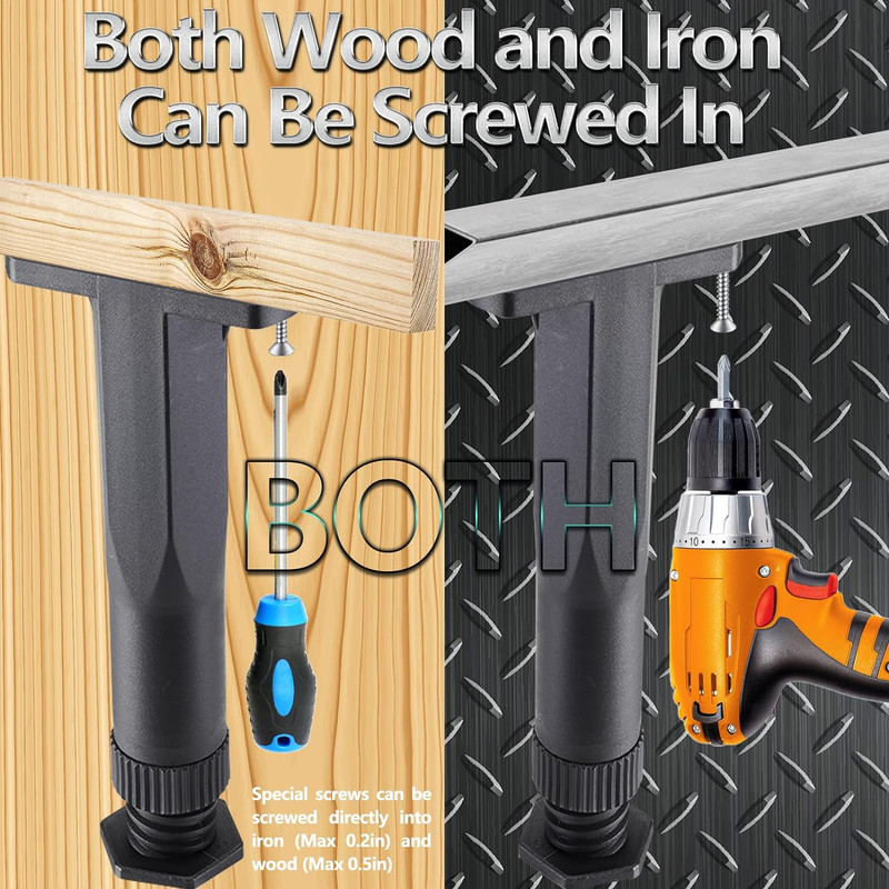 2PC Bed Frame Support Legs Stabilizer Replacement Universal Slat Reinforcement 5 gallery