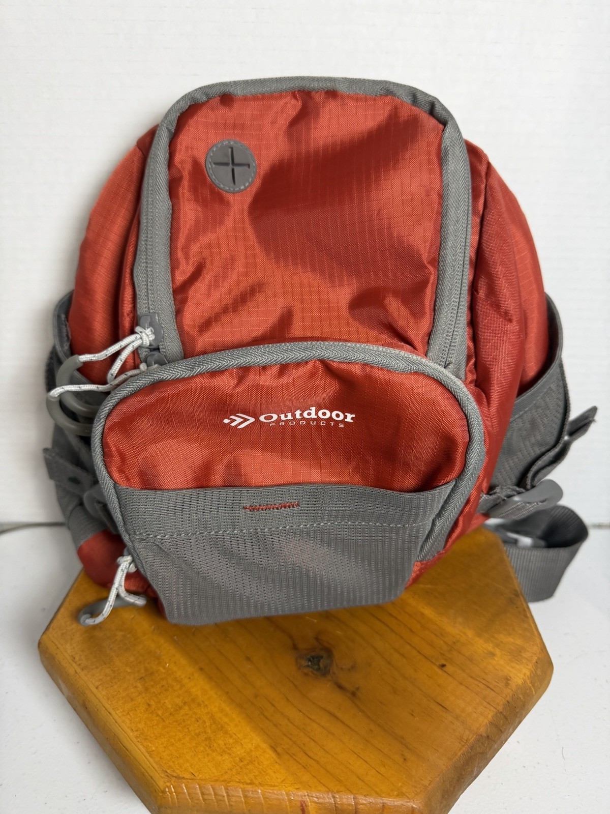 Outdoor Products Red & Gray Compact Backpack Sling Daypack Adjustable Strap