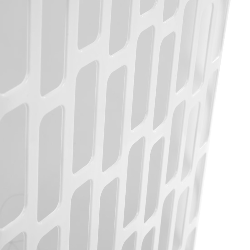 Rectangular Open Plastic Hamper, for Narrow Spaces, White, Adult gallery