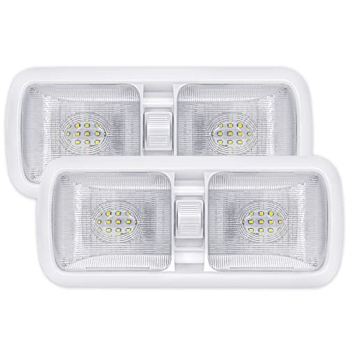 12V RV Led Interior Lights 750 Lumens, 12 Volt LED Ceiling 2 pcs(square) gallery
