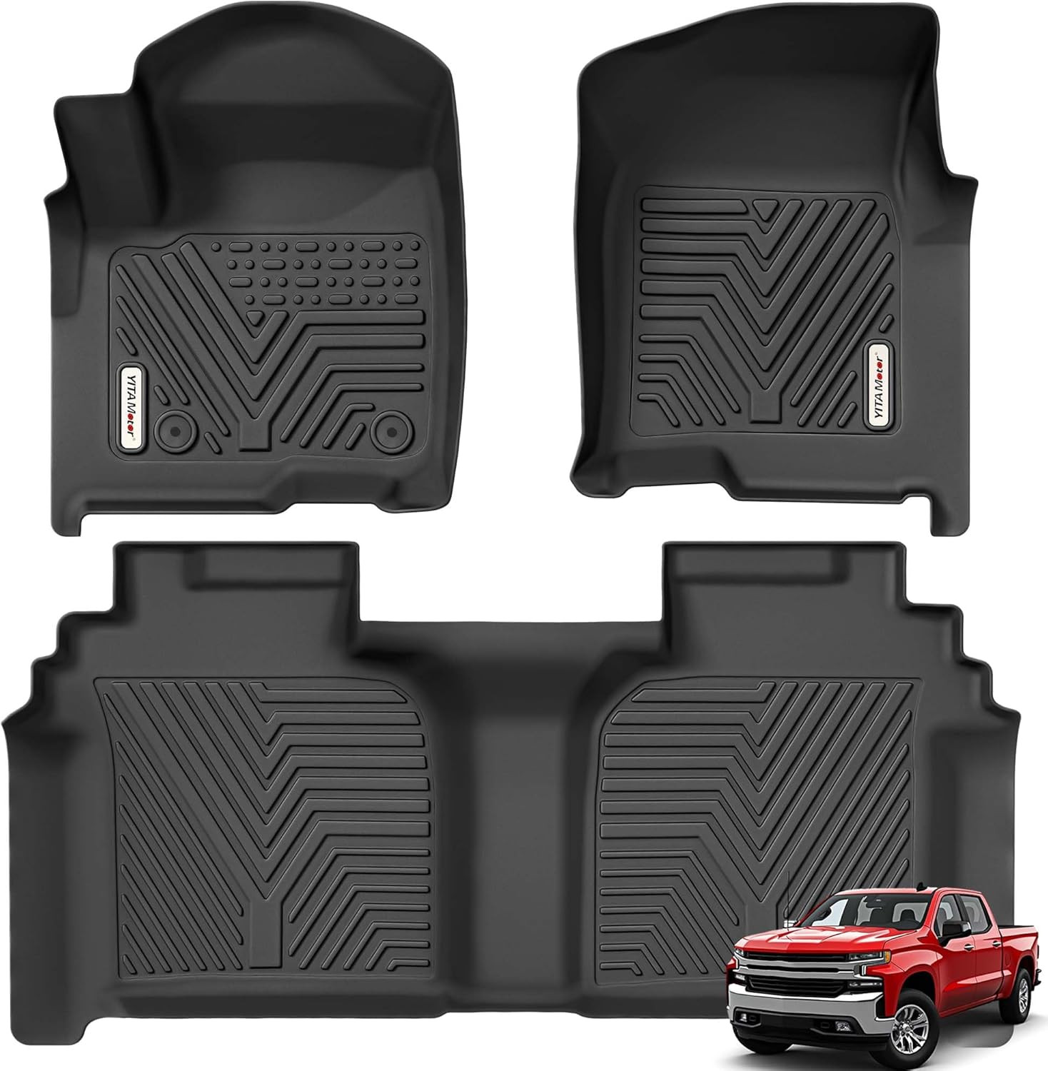 19-25 Chevrolet Silverado 1500 Floor Mats 20-25 GMC Sierra 1500 - 2500HD/3500HD gallery