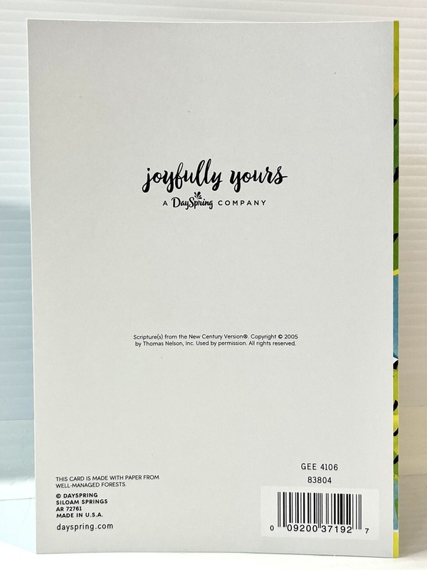 Graduation Card Religious w/ Scripture Congratulations Joyfully Yours Card NEW gallery