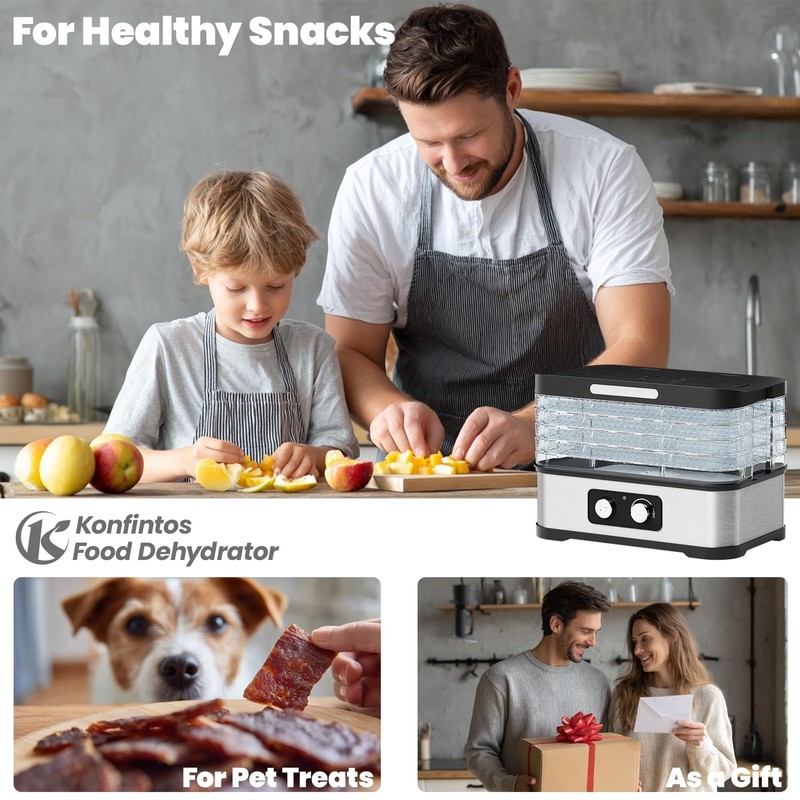 Deshidratador De Alimentos Electrico 250W Para Cocina Frutas Carne Seca Verduras gallery