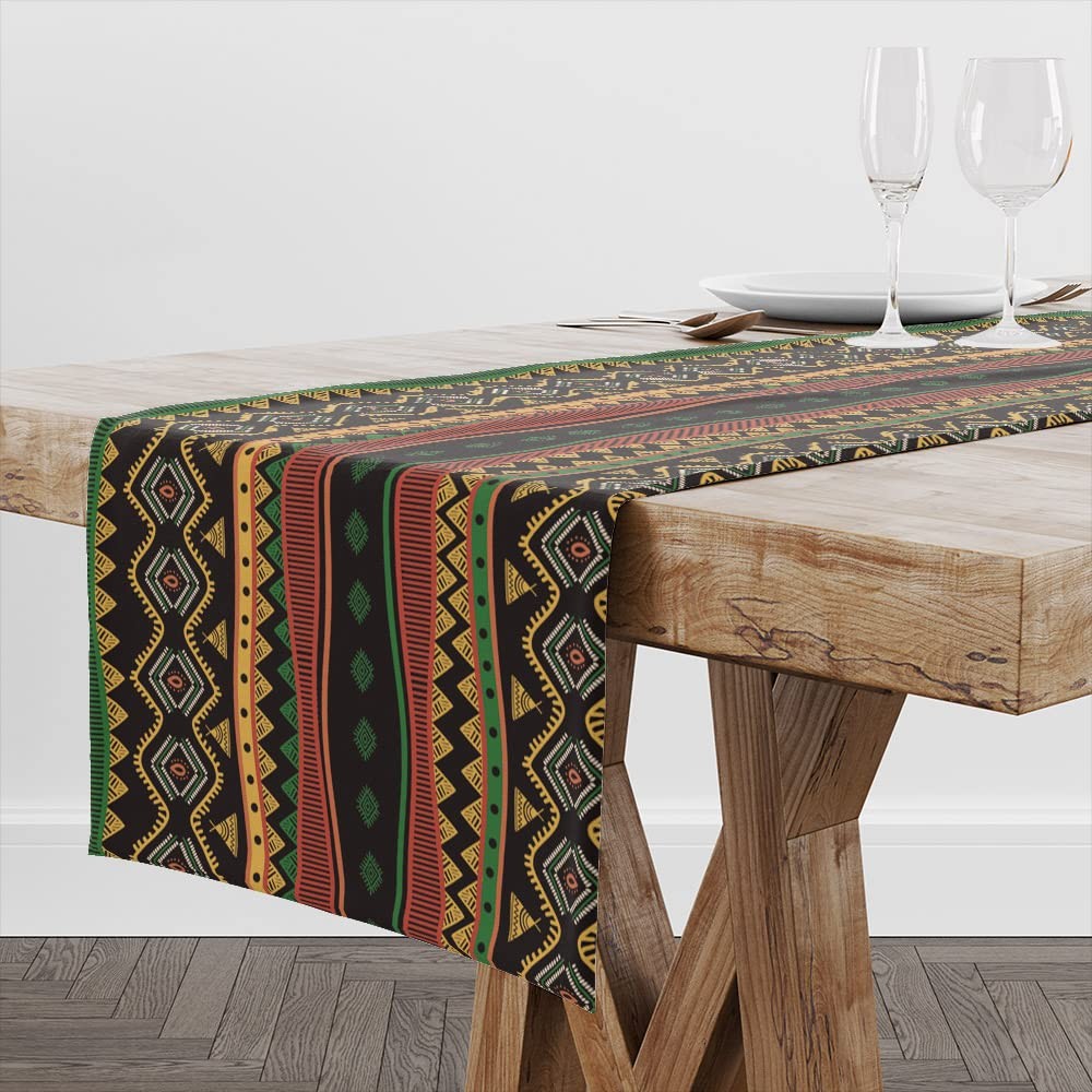 Traditional African Tribal Table Runner, African Table Runner Decor for Dinning gallery
