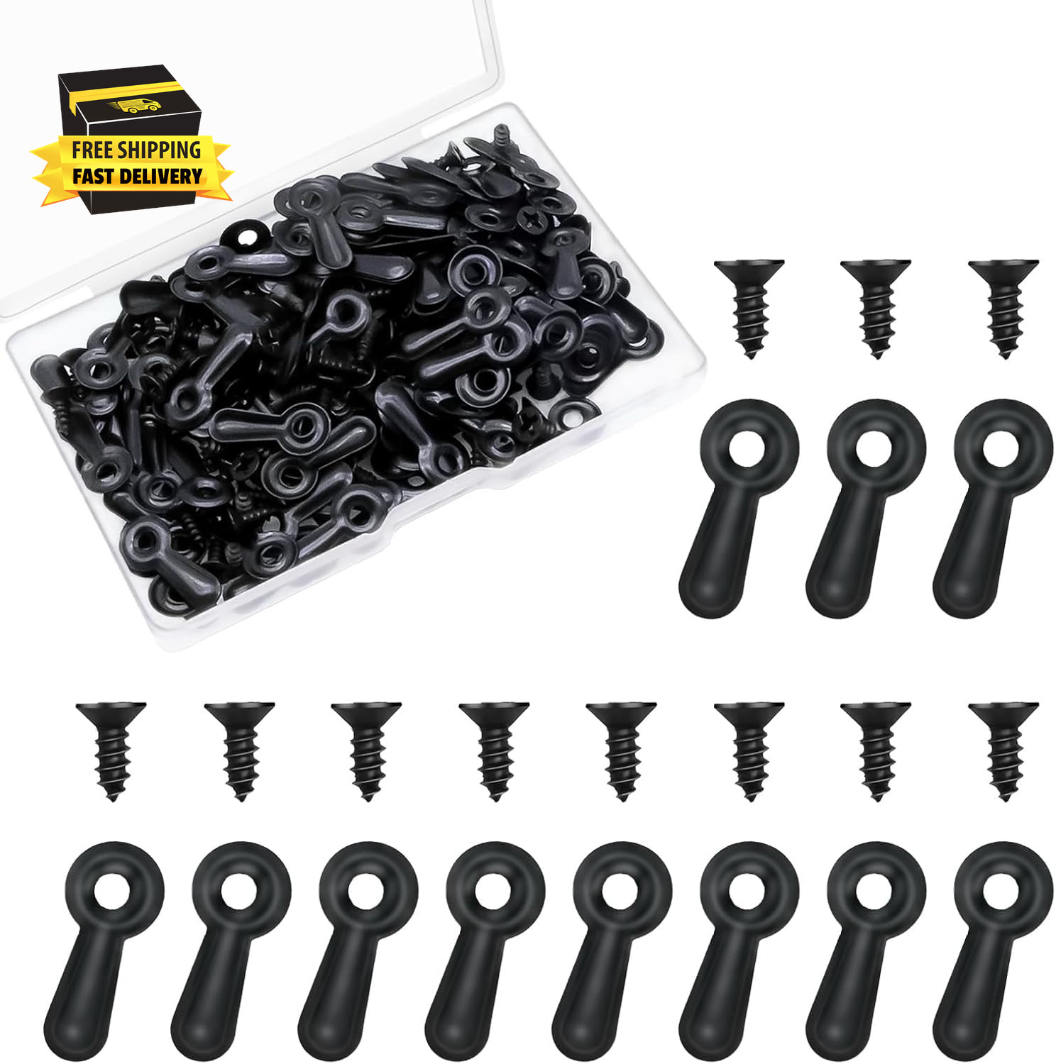 120Pcs Picture Frame Backing Clips,Picture Frame Turn Button with 120 Pcs Screws gallery