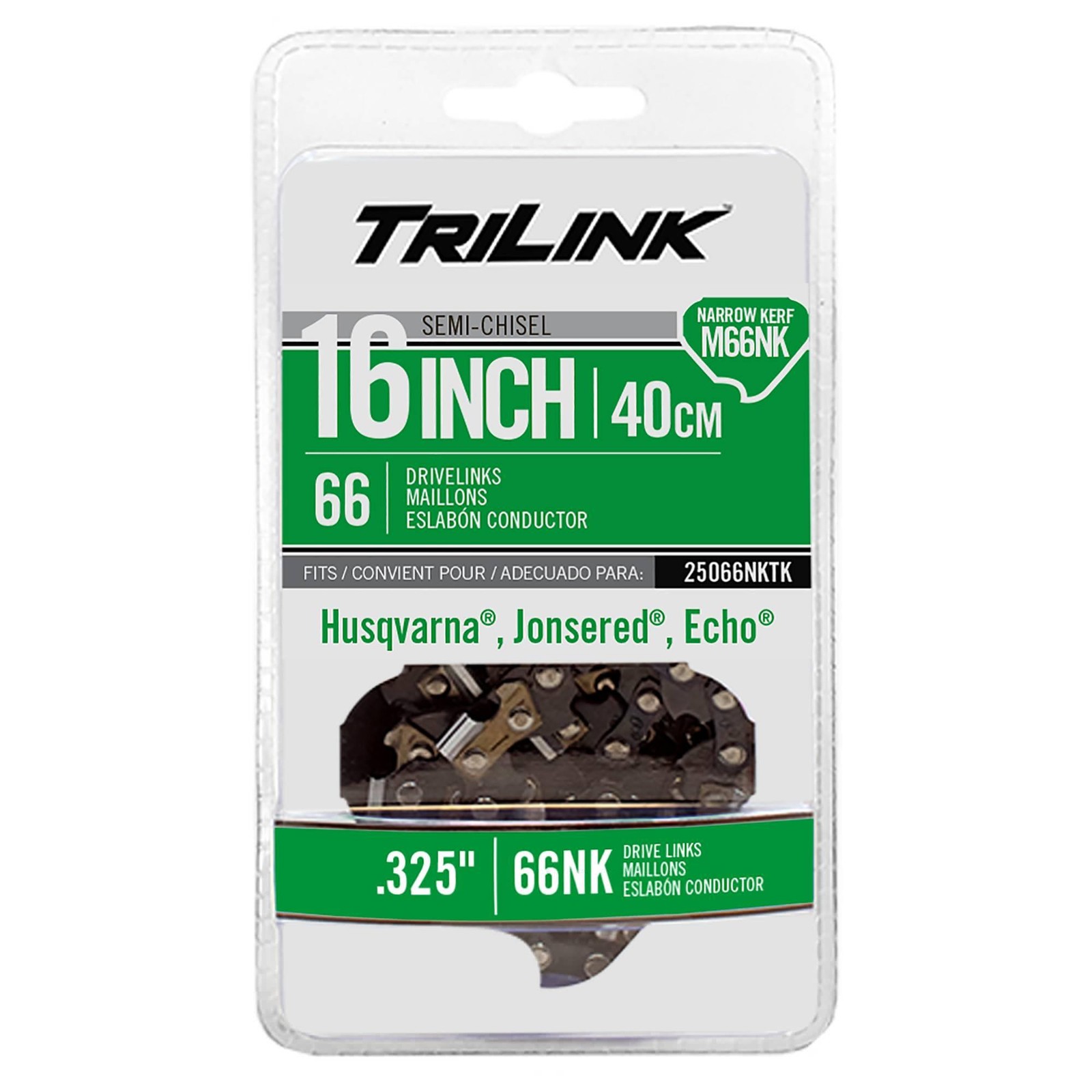 Chain Pre-Cut Loop 66 Dl .325", .050", Semi-Chisel Standard Narrow Kerf gallery