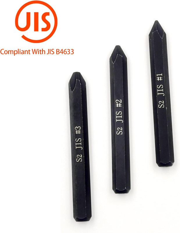 JIS B4633 Impact Screwdriver Bits Set 5/16" Hex S2 Steel 75mm Japanese Vehicles gallery