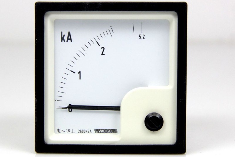 Weigel Eq 72 Analog Ammeter Ampere Meter Built-in Measuring Device 0 5.2 kA gallery