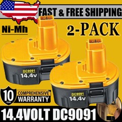 2-Pack For DeWalt 14.4Volt Battery DC9091 DW9091 DW9094 DE9091 Cordless Tools