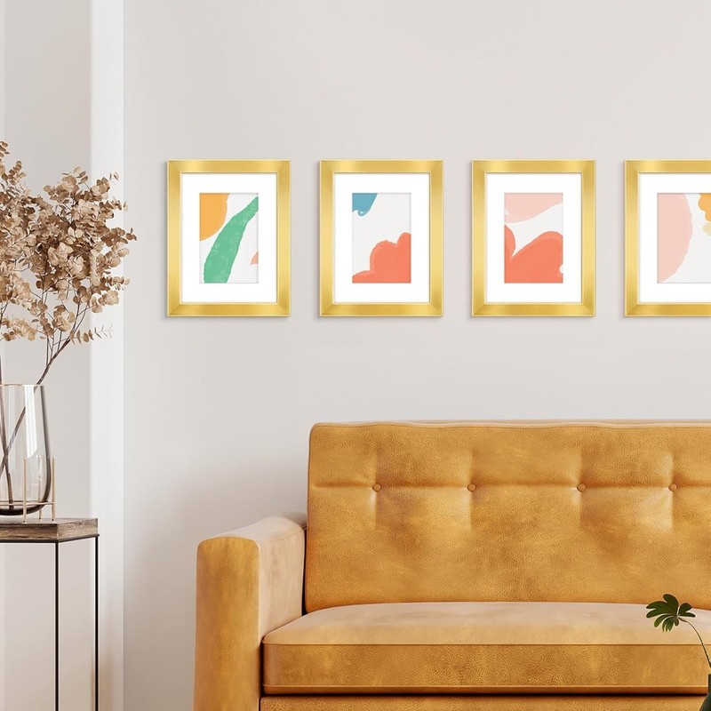 Versatile Gold Gallery-Style 8x10 Frame - Portrait or Landscape Orientation gallery