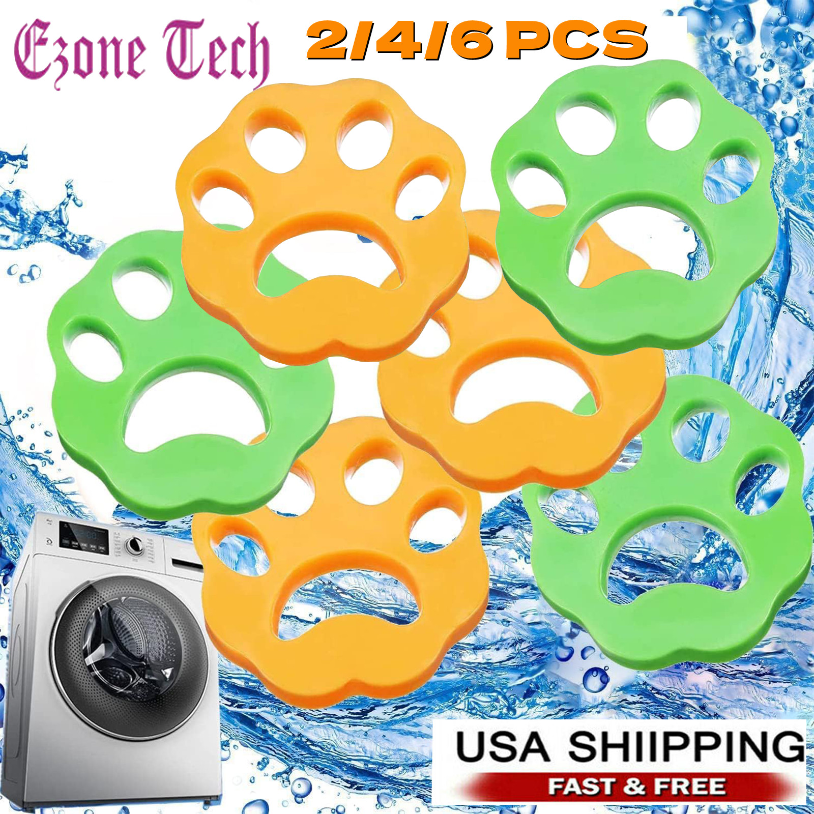 Reusable Washing Machine Hair Remover Pet Fur Catcher Filtering Ball Cleaning US gallery