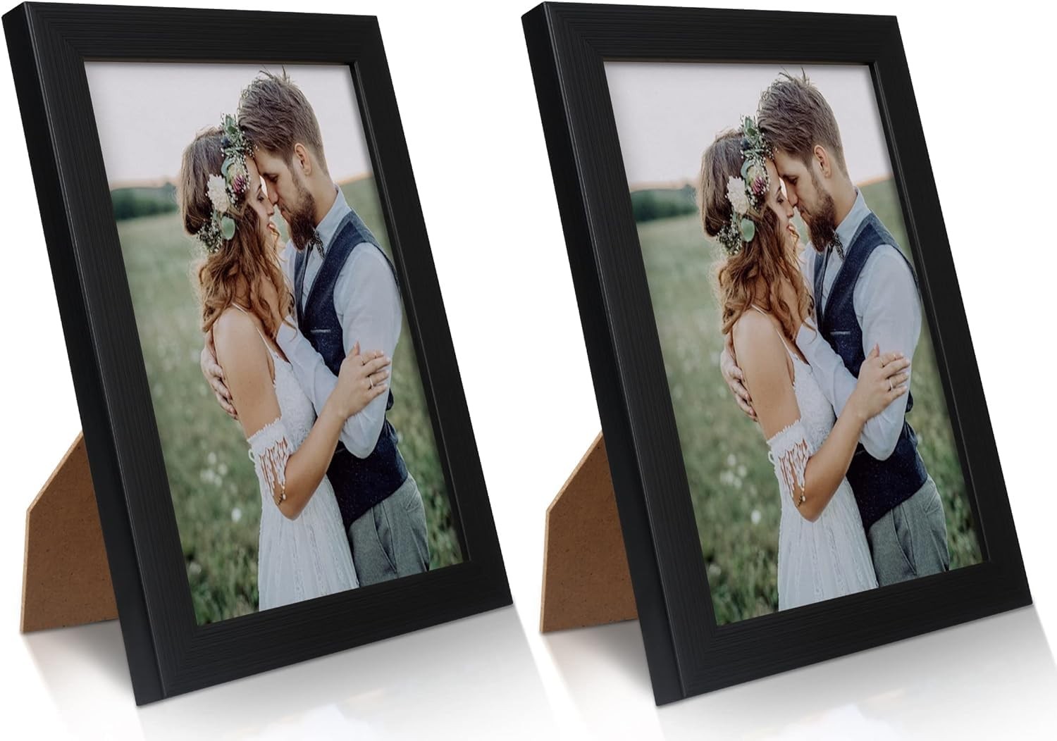 PECULA 2 Pack 5x7 Picture Frame, Black Picture Frame for Wall and Tabletop Di... gallery