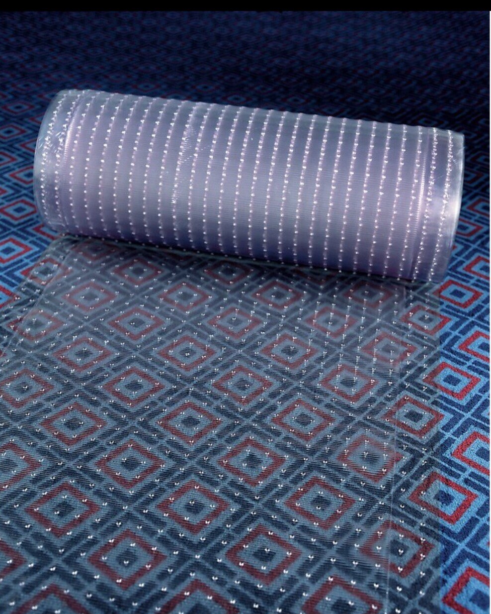 Clear Vinyl Plastic Floor Runner/Protector For Low/Deep Pile Carpet(26in X 96in) gallery
