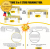 Framing Tool 3-In-1 Framing Jig 12/14/16'' On-Center Stud Layout Tool Aluminium gallery