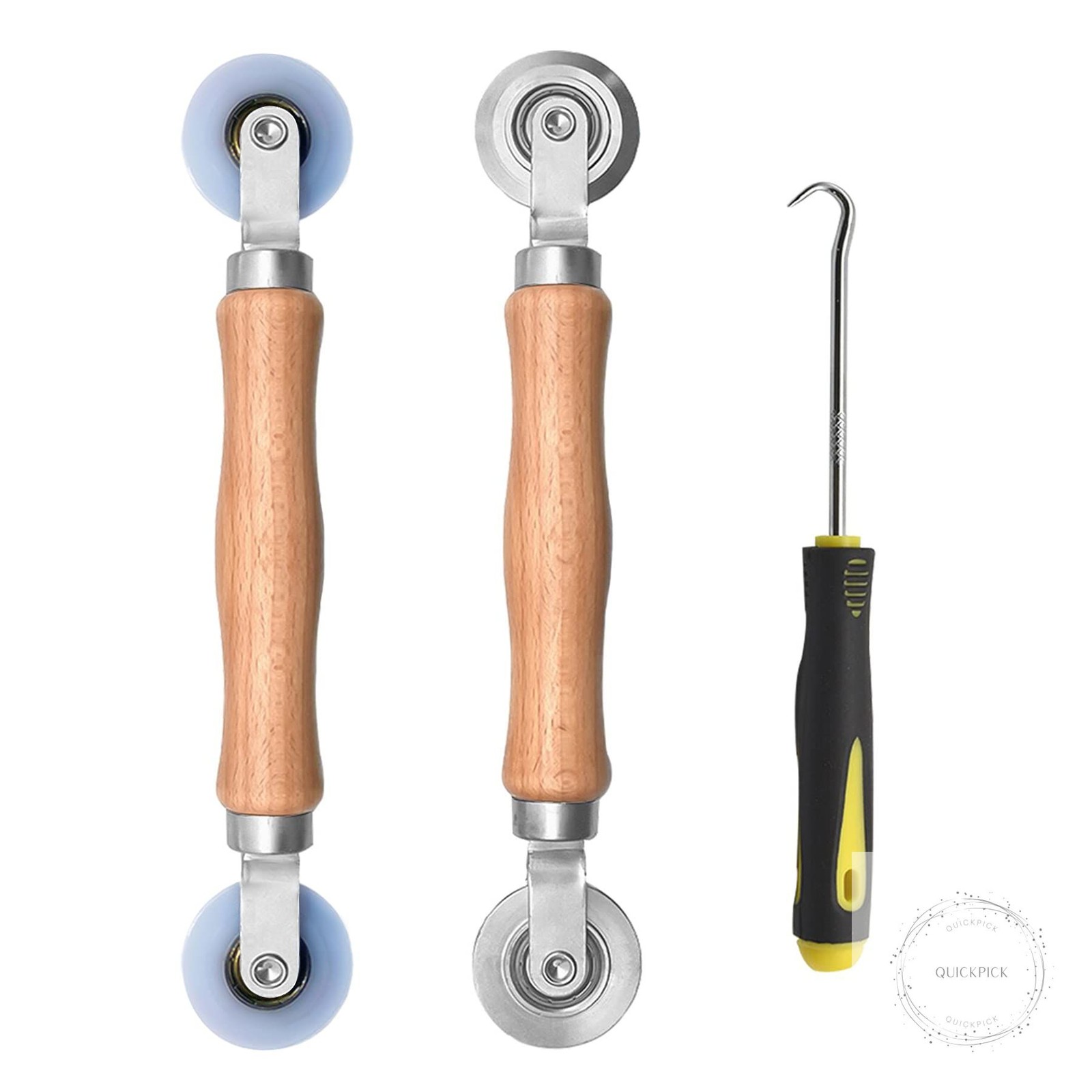 3Pcs Screen Tool, Window Screen Spline Roller Tool with Wooden Handle and Steel/ gallery