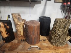 tree stump, Side Table, Stool