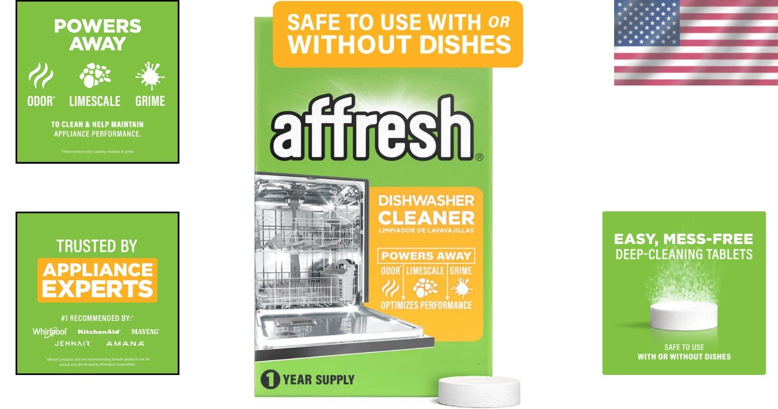 EPA Certified Dishwasher Cleaner - 12 Tablets for Ultimate Odor Control & Grime gallery