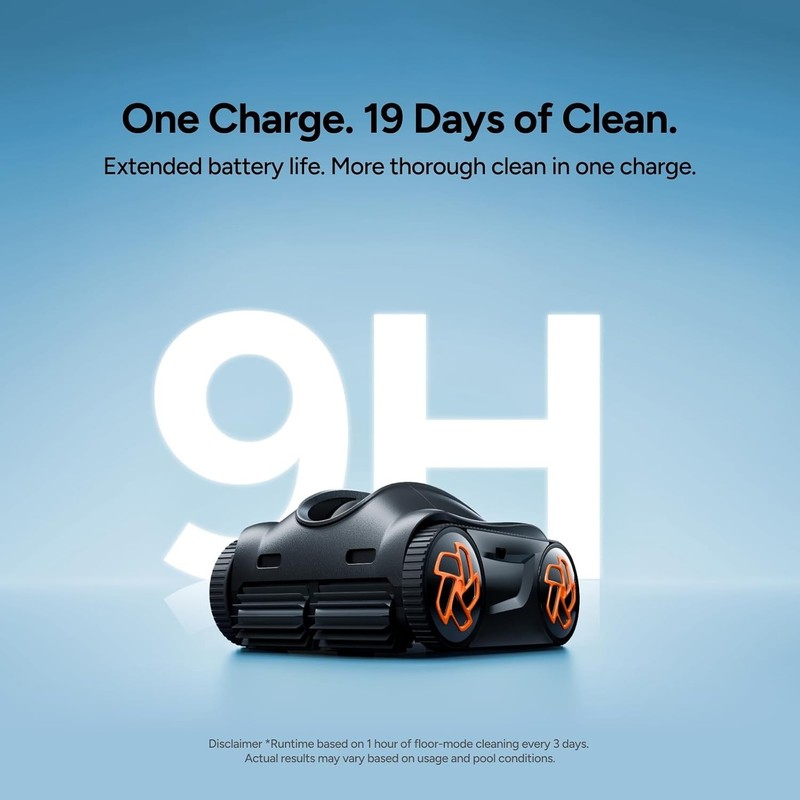iGARDEN 9H Runtime Cordless Robotic Pool Cleaner Wall Climbing Waterline gallery