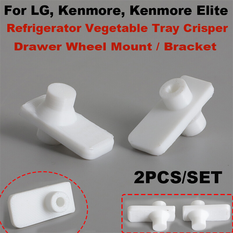 L+R For LG Refrigerator Vegetable Tray Crisper Drawer Wheel Mount MCR620965 Set gallery