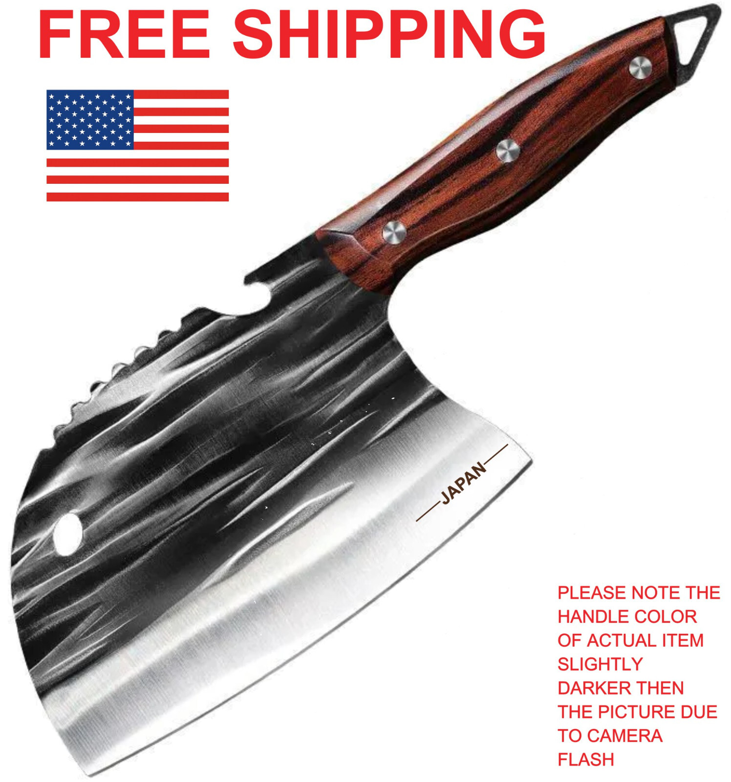 Viking knife Asian Kitchen Knife Butcher Chef Boning knife Cleaver Chopping Meat gallery