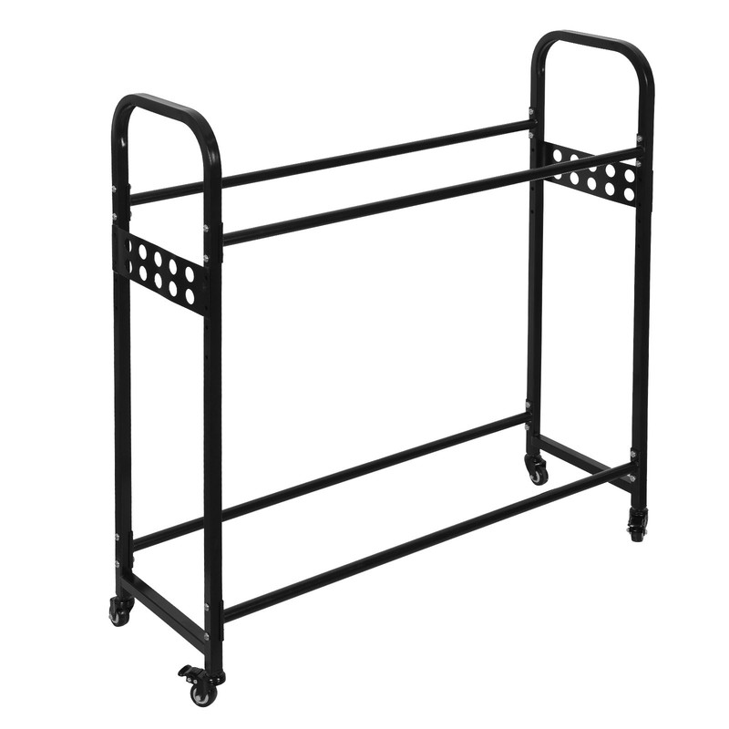 62" Rolling Tire Rack Heavy Duty 2-Shelf Adjustable Metal Garage Storage Stand gallery
