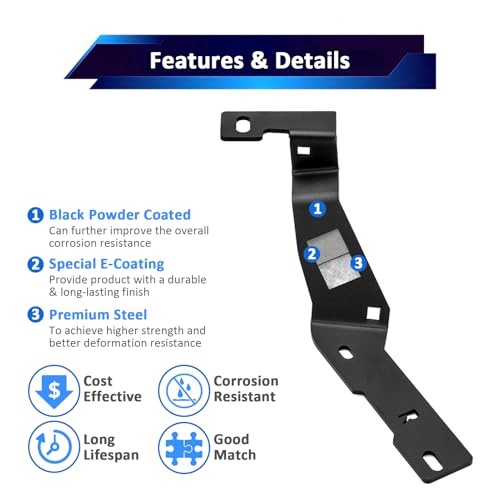 2Pcs Hood Hinge LED Light Pod Mount Bracket Bracket for Dodge Ram gallery