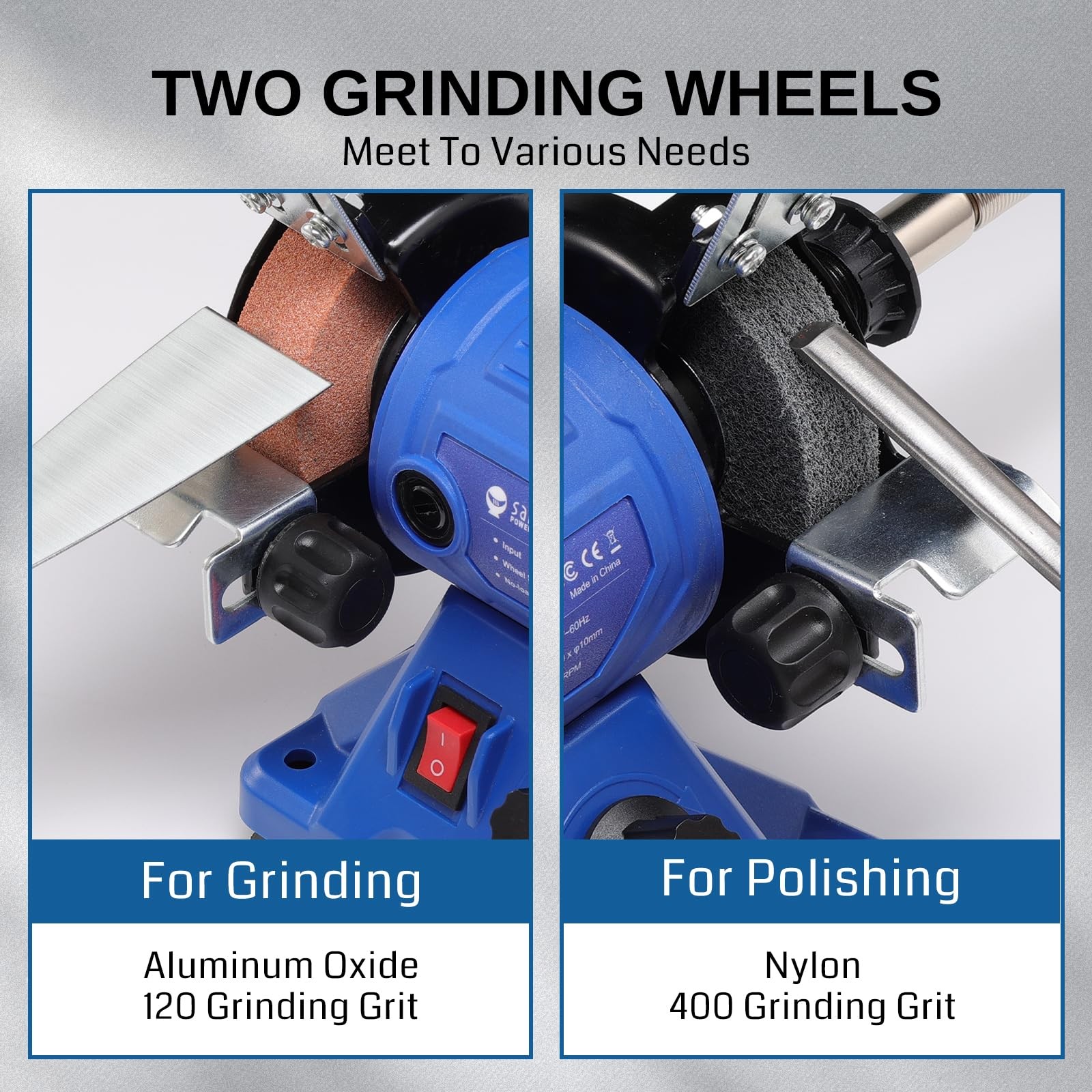 Mini Bench Grinder and Polisher, 3-inch Table Grinder with Variable Speed, Je... gallery