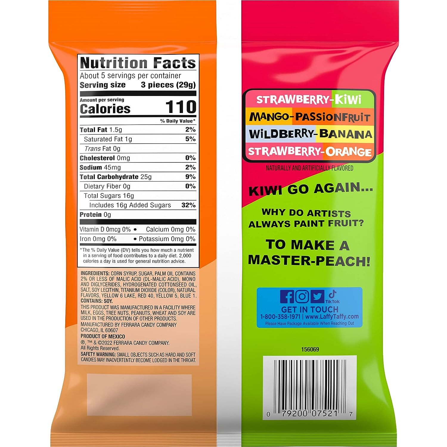 Laffy Taffy Candy, Fruit Combos, Individually Wrapped Mini Bars, 6 Ounce gallery