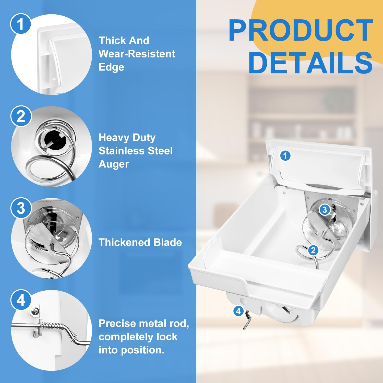 Upgraded 241860803 Refrigerator Ice Bin Compatible W/ Frigidaire Ice Maker gallery
