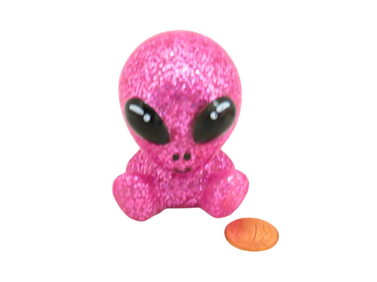 Set of Six 2.5 Inch Rubber Glitter Aliens Figures gallery