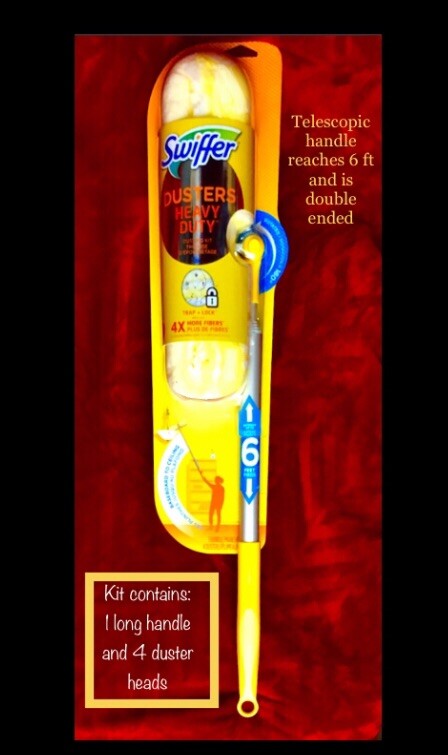 Swiffer Dusters 6’ ft Extender Handle Kit w/ 4 Refills: DOUBLE Ended,ceiling,fan gallery
