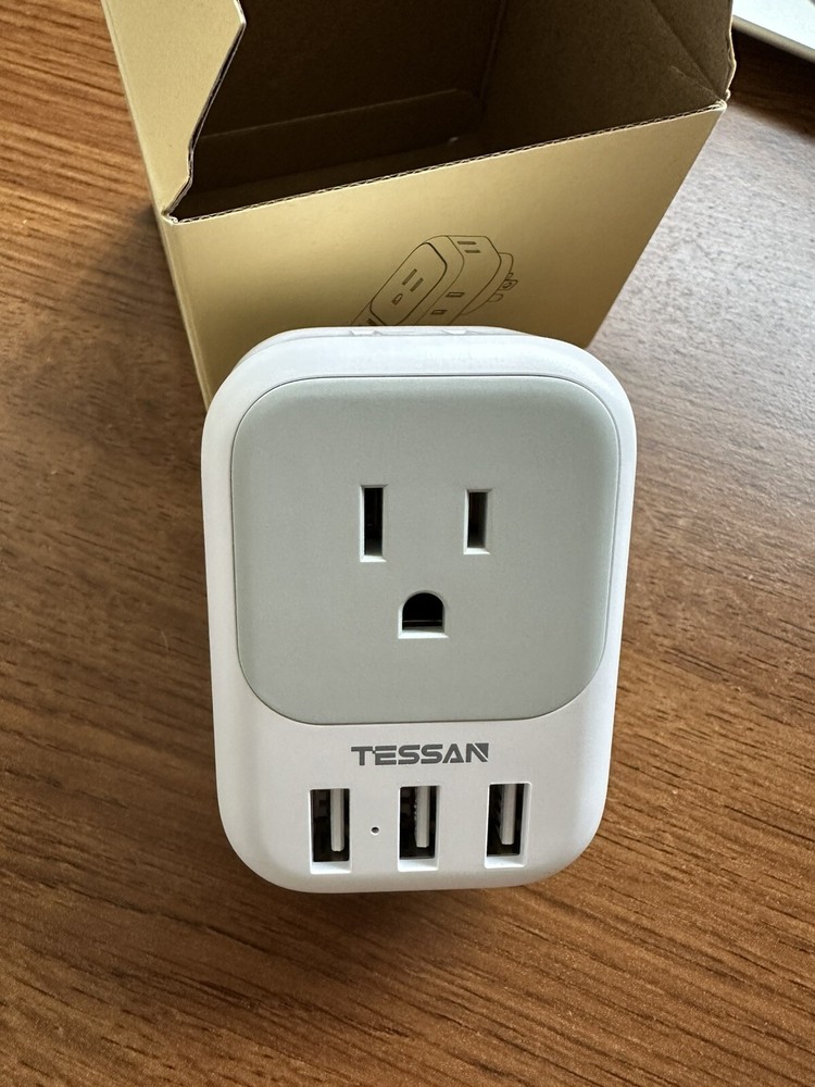 Tessan USB Multi Plug Outlet, New