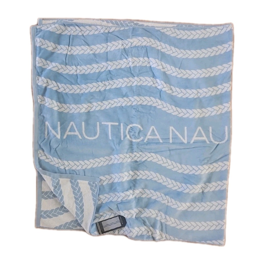 Nautica Beautiful Beach XLarge Towel Blue 36" x 68" / 91cm x 173cm NWT gallery