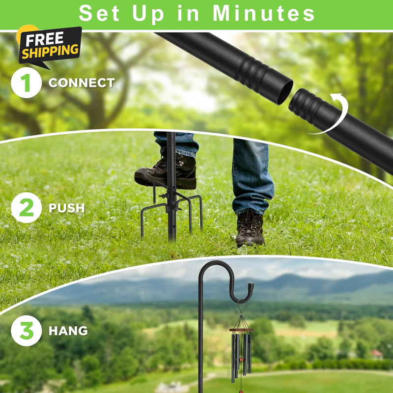 Shepherds Hooks, 94" Bird Feeder Pole for Outdoor, 4/5” Thick Hummingbird Stand gallery
