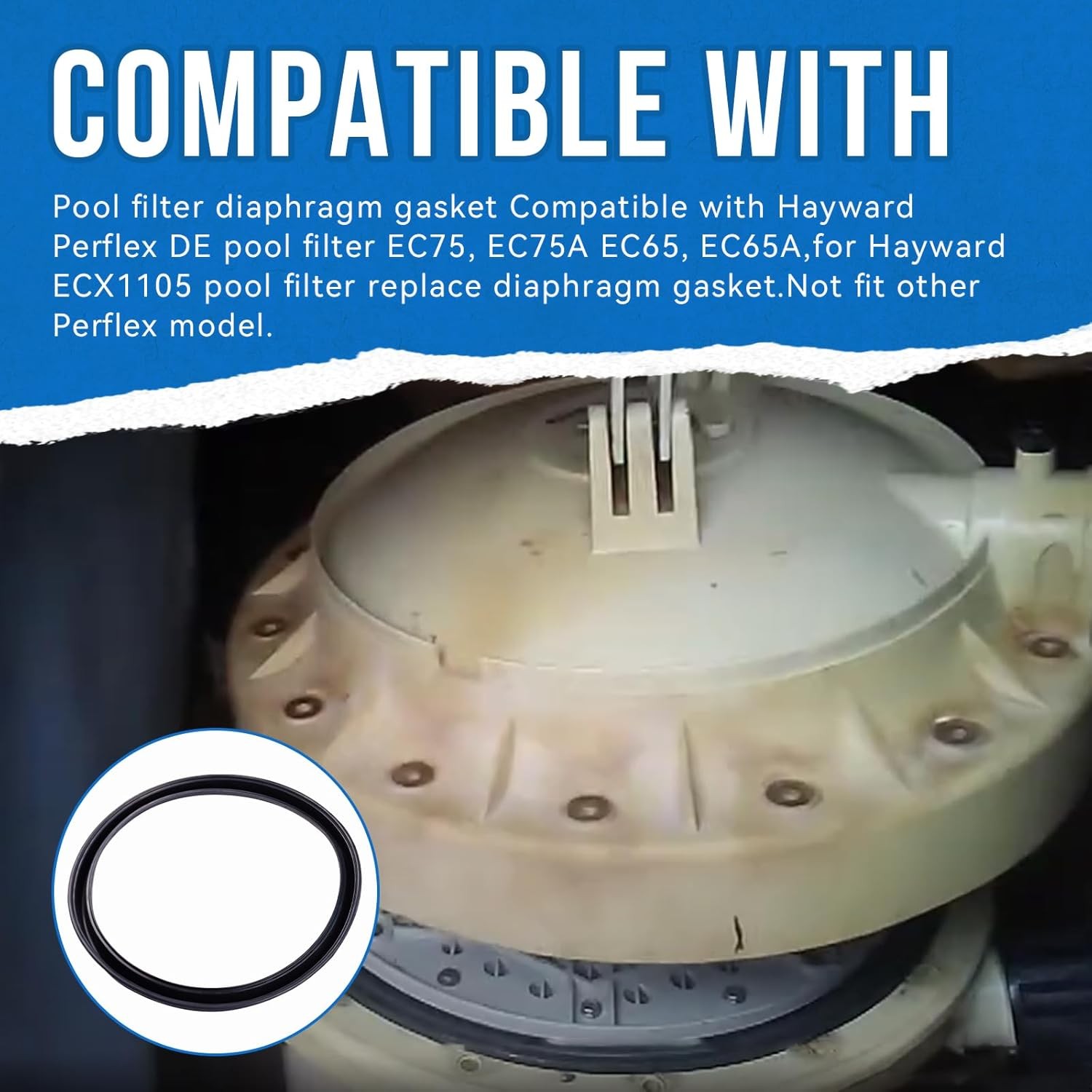 1Pcs Pool Filter Diaphragm Gasket For Hayward Perflex DE Pool Filter EC75,EC75A gallery